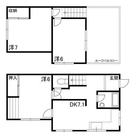 保城メゾネットの物件間取画像